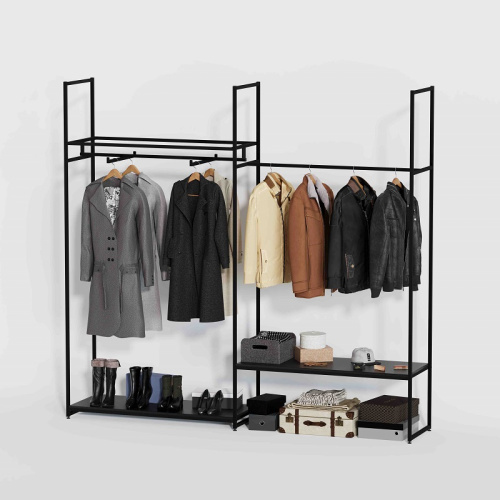 Стеллаж для магазина с черной полкой K2201(ч/ч)