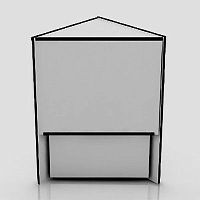 Прилавок торговый угловой внешний из ЛДСП для магазина ПР-34(бел)