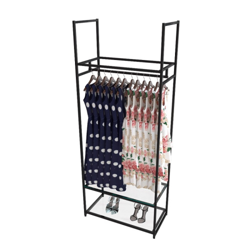 Стеллаж для магазина с полкой из стекла AС2290-07(черн)