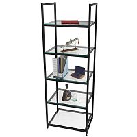 Стеллаж для магазина с полкой из стекла AС1760-20(черн)