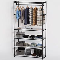 Стеллаж для магазина с белой полкой A22120-19(ч/б)