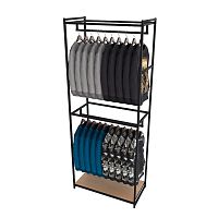 Стеллаж для магазина с полкой цвета дуб сонома A2290-04(ч/дс)