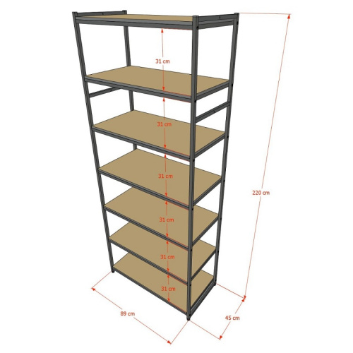 Стеллаж для магазина с черной полкой A2290-21(ч/ч) фото 3