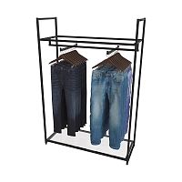 Стеллаж для магазина с полкой из стекла AC17120-01(черн)