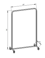 Вешало напольное на колесах Высота:1700мм Длина:1100мм Ширина:500мм Цвет:белый