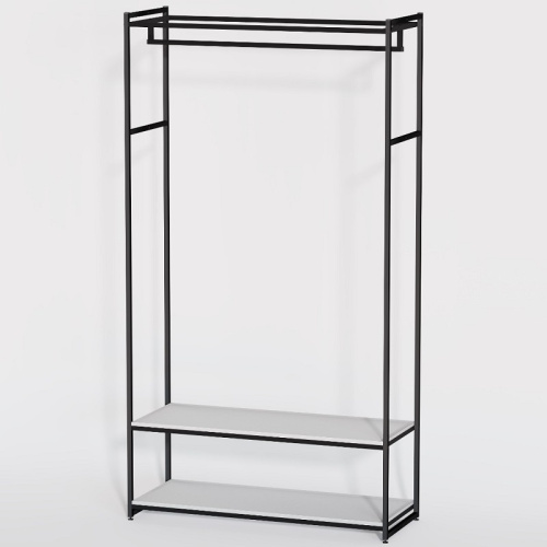 Стеллаж для магазина с белой полкой A22120-09(ч/б) фото 2