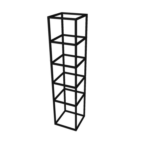 Металлический стеллаж неразборный, цвет черный СТМ-1-Л