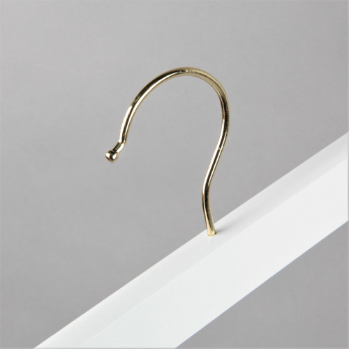 Вешалка деревянная с зажимами WS 006(бел/зол) фото 2