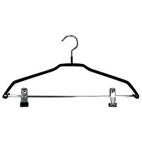 Вешалка-плечики металлическая с прищепками (зажимами) Ширина: 400 мм Цвет: черный