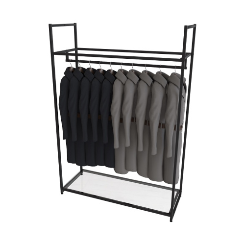 Стеллаж для магазина с полкой из стекла AС17120-03(черн)