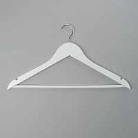 Вешалка-плечики деревянная с перекладиной C30N-К(бел)