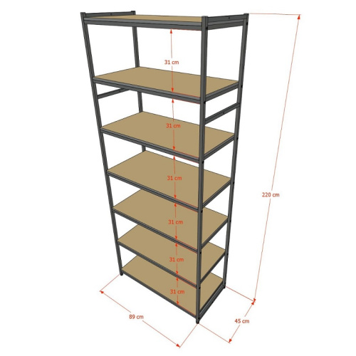 Стеллаж для магазина с полкой из стекла AC2290-21(черн) фото 3