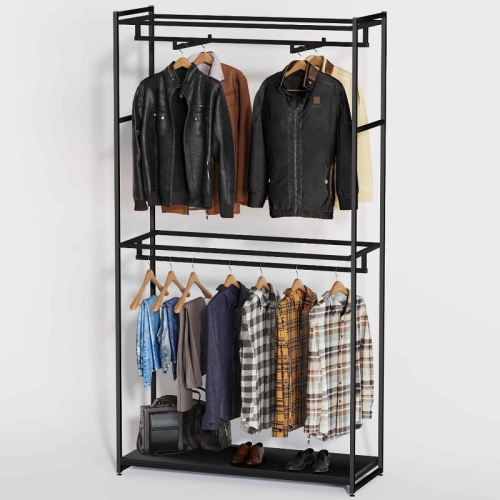 Стеллаж для магазина с черной полкой A22120-05(ч/ч)