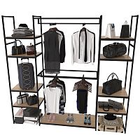 Стеллаж для магазина с полкой цвета дуб сонома K2214(ч/дс)