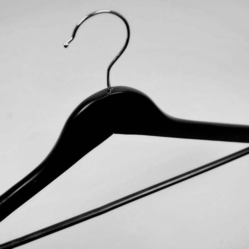 Вешалка-плечики деревянная с перекладиной C30N-К(черн мат) фото 2