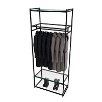 Стеллаж для магазина с полкой из стекла AС2290-13(черн)