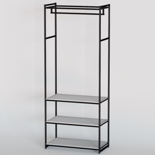 Стеллаж для магазина с белой полкой A2290-11(ч/б) фото 2