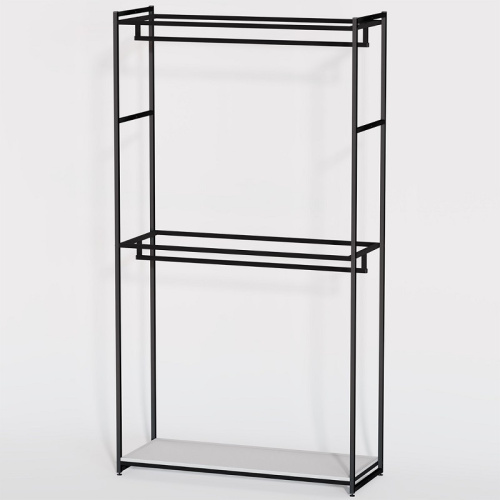 Стеллаж для магазина с белой полкой A22120-04(ч/б) фото 2