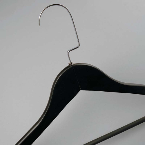 Плечики из дерева с перекладиной C30N/1-К(черн/хром) фото 2