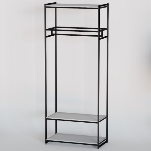 Стеллаж для магазина с белой полкой A2290-13(ч/б) фото 2