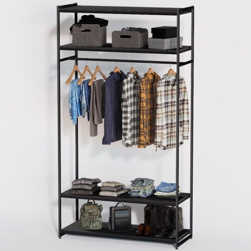 Стеллаж для магазина с черной полкой A22120-15(ч/ч)