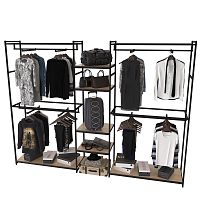 Стеллаж для магазина с полкой цвета дуб сонома K2212(ч/дс)