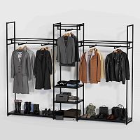 Стеллаж для магазина с черной полкой K2206(ч/ч)