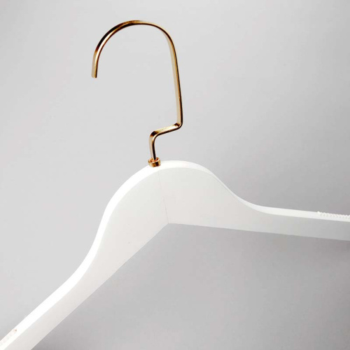 Вешалка-плечики деревянные для одежды C31/1-К(бел/зол) фото 2