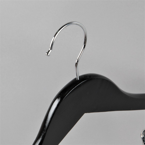 Вешалка деревянная с зажимами Длина: 440 мм Цвет: черный фото 2