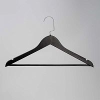 Плечики деревянные для одежды с плоским крючком C30N/1-T150B(черн/хром)