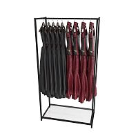 Стеллаж для магазина с полкой из стекла AС1790-02(черн)