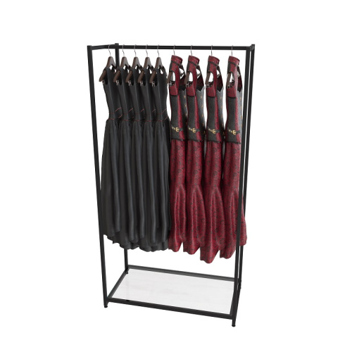 Стеллаж для магазина с полкой из стекла AС1790-02(черн)