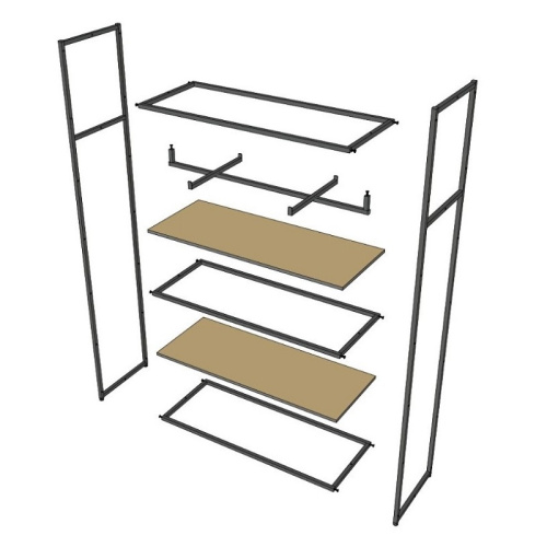Стеллаж для магазина с черной полкой A22120-06(ч/ч) фото 6