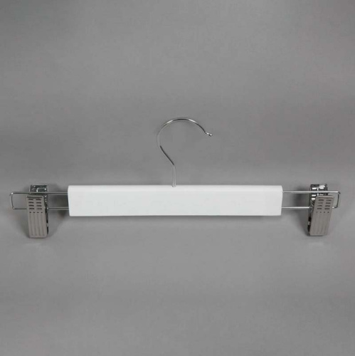 Вешалка-плечики деревянная с зажимами WS 006-32(бел)