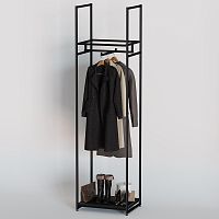 Стеллаж для магазина с черной полкой A2260-01(ч/ч)