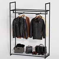 Стеллаж для магазина с белой полкой A17120-01(ч/б)