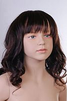 Парик детский, для девочки Цвет: темный каштан