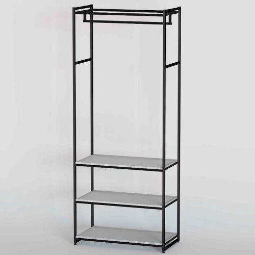 Стеллаж для магазина с белой полкой A2290-17(ч/б) фото 2