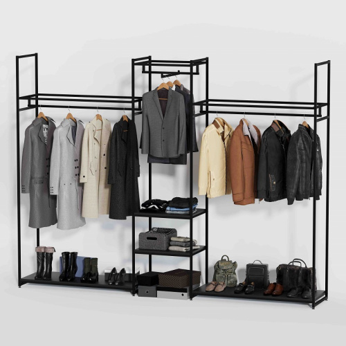 Стеллаж для магазина с черной полкой K2204(ч/ч)